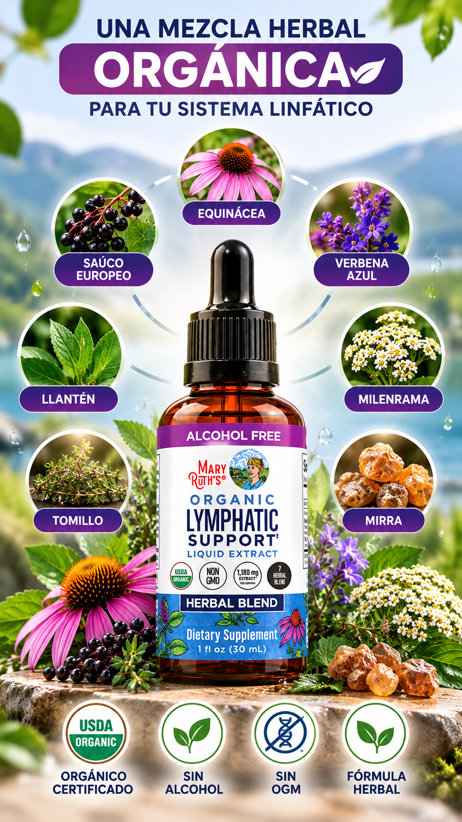 DRENAJE LINFATICO-MARYRUTH'S ORGANIC LYMPHATIC SUPPORT