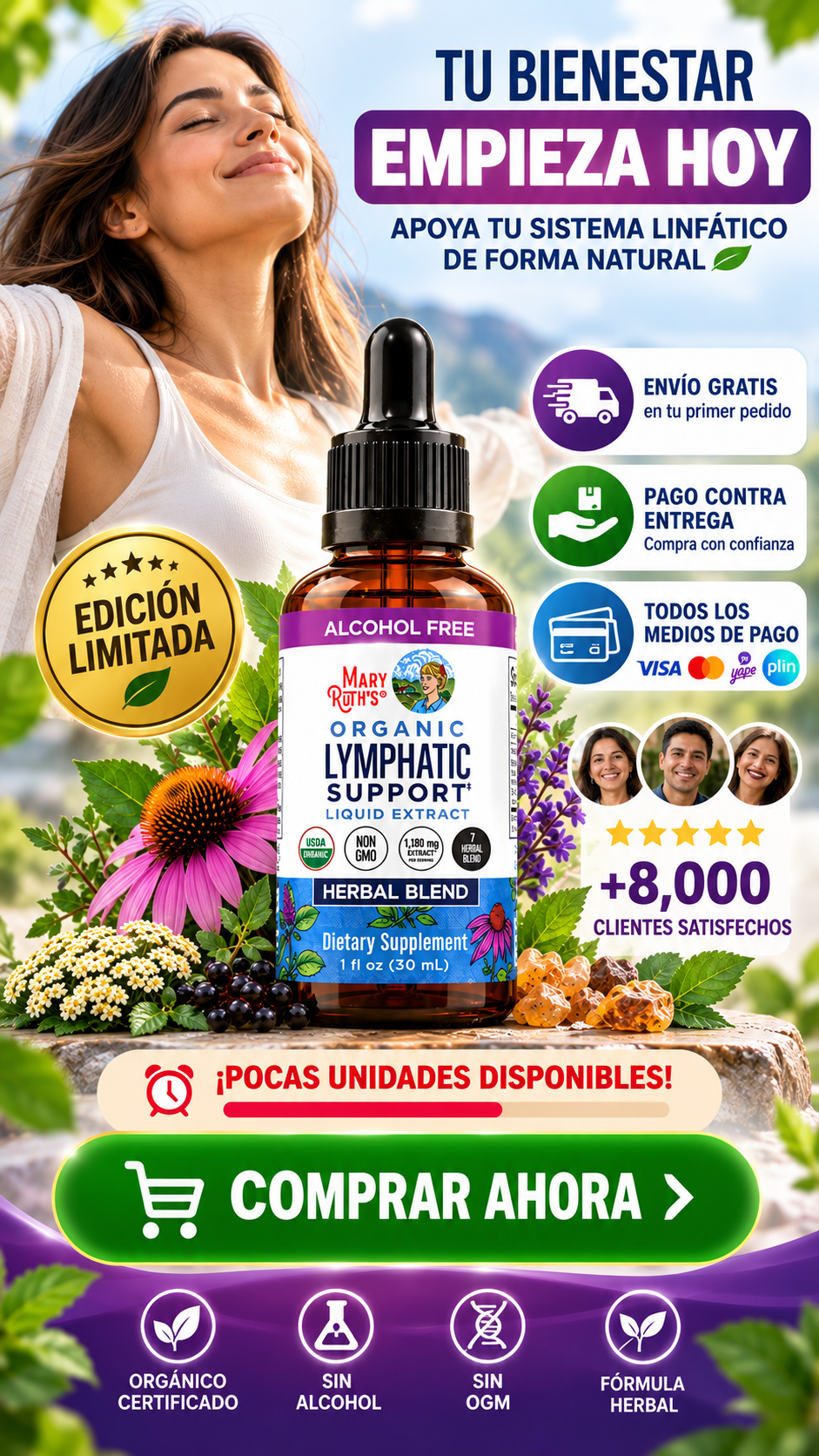 DRENAJE LINFATICO-MARYRUTH'S ORGANIC LYMPHATIC SUPPORT